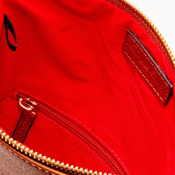 DOONEY & BOURKE Pebble Grain Caramel Foldover Zip Crossbody NWT - Picture 5 of 6